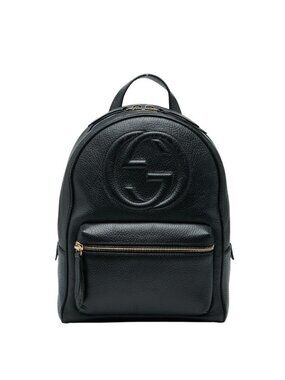 Gucci Soho Interlocking Backpack Black Leather